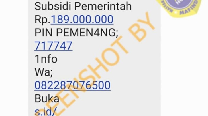Tangkapan layar soal hoaks Pertamina bagikan subsidi Rp 189 juta. (Foto: MP/Turnbackhoax.id)