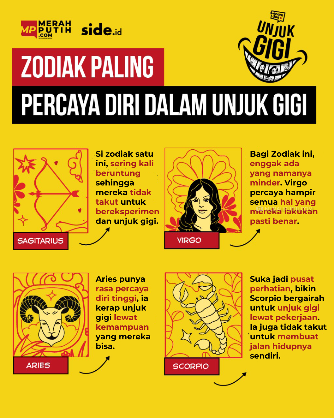 Zodiak Paling Percaya Diri Dalam Unjuk Gigi 