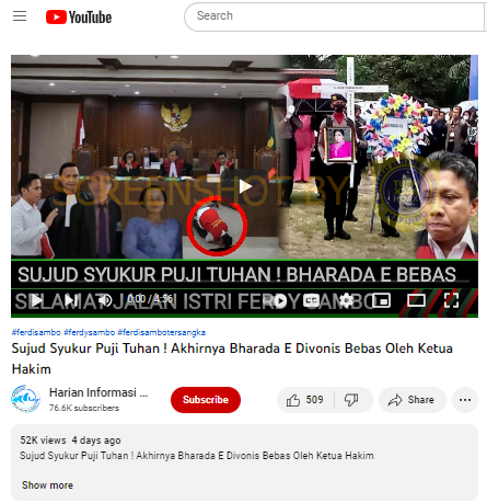 [HOAKS atau FAKTA]: Hakim Vonis Bebas Bharada E
