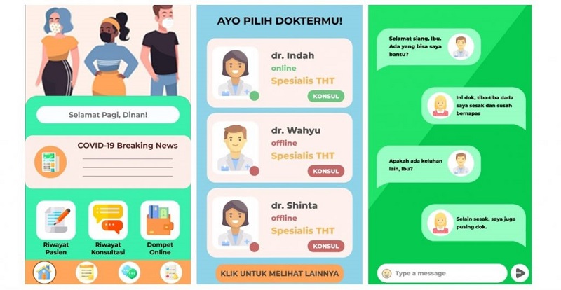 Mudahkan Konsultasi dan Rapid Test, 3 Mahasiswa ITS Bikin Aplikasi
