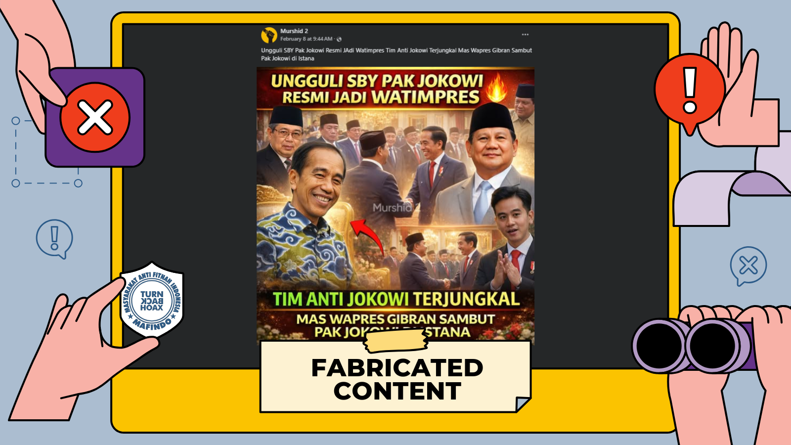 [HOAKS atau FAKTA]: Ungguli SBY, Jokowi Ditunjuk Jadi Watimpres di Era Prabowo