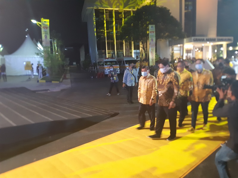 JK hadiri HUT Golkar. (Foto: Ponco)