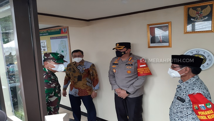 Tiga Pilar Jakpus Bangun Posko Pengawasan Protokol Kesehatan di Dekat Bekas Markas FPI