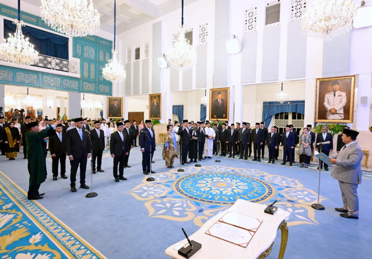 Presiden Prabowo Subianto Lantik Dubes LBBP di Istana Negara Jakarta
