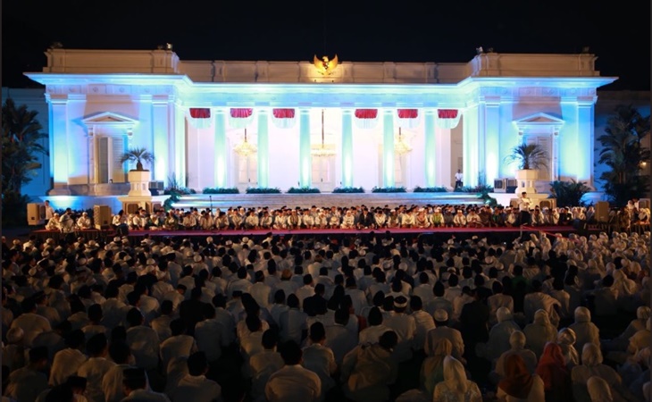 Suasana Dzikir dan Doa untuk Bangsa di Istana Merdeka