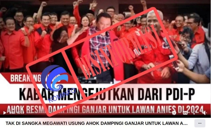 [HOAKS atau FAKTA]: Megawati Mengusung Ahok sebagai Cawapres Ganjar Pranowo