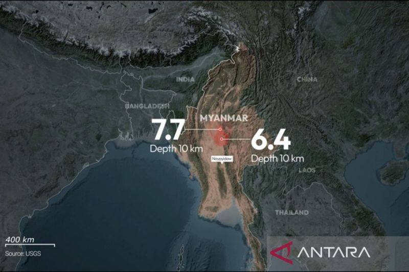 Korban Tewas Gempa Myanmar Tembus 1.700 Orang, Dipastikan Tidak Ada WNI