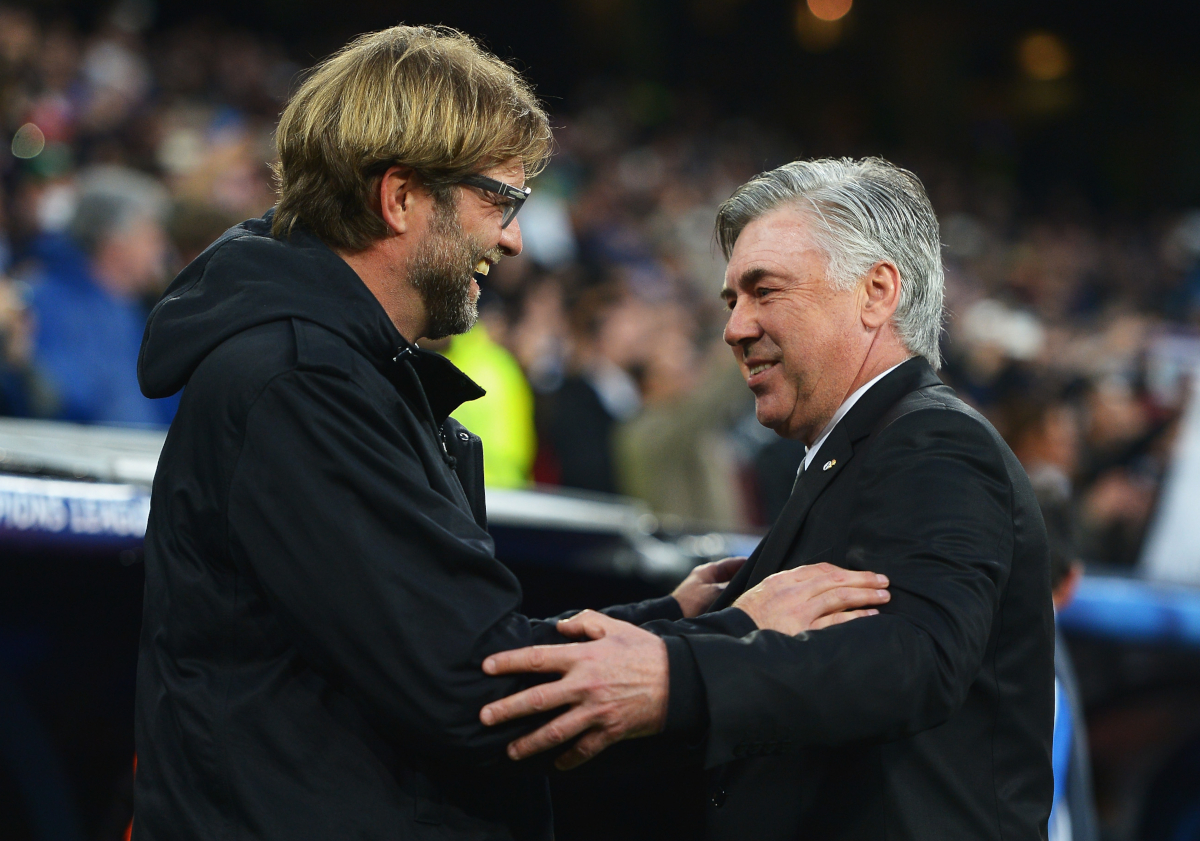 Rekor Pertemuan Jurgen Klopp vs Carlo Ancelotti di Liga Champions