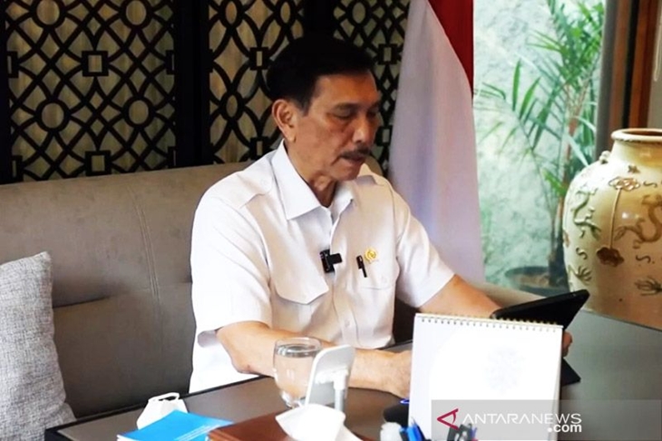 Menko Kemaritiman dan Investasi Luhut Binsar Pandjaitan. ANTARA/HO-Kemenko Kemaritiman dan Investasi/am.