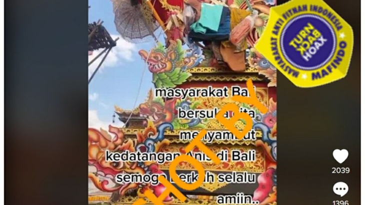 [HOAKS atau FAKTA]: Masyarakat Bali Bersukacita Sambut Kedatangan Anies