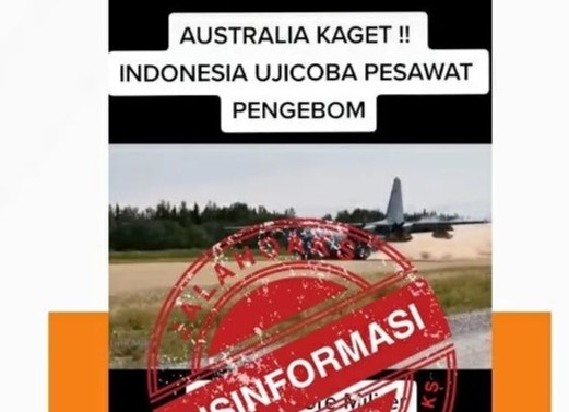 [HOAKS atau FAKTA]: Indonesia Uji Coba Pesawat Pengebom Hadapi Australia