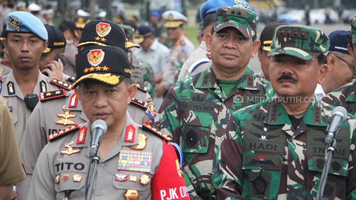 Kapolri Jenderal Tito Karnavian dan Panglima TNI Marsekal Hadi Tjahjanto