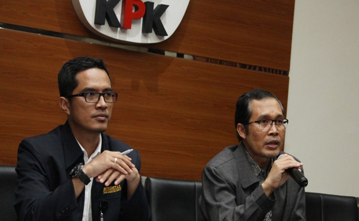 Febri Diansyah dan Alexander Marwata