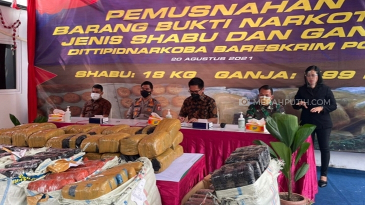 Sabu-sabu dan Ratusan Kilogram Ganja Dihancurkan di RSPAD Gatot Subroto