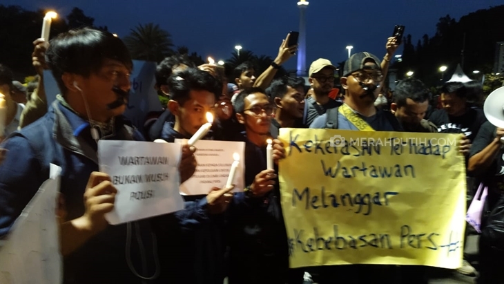 Gelar Aksi, Wartawan Jakarta Protes Kekerasan Polisi Terhadap Jurnalis