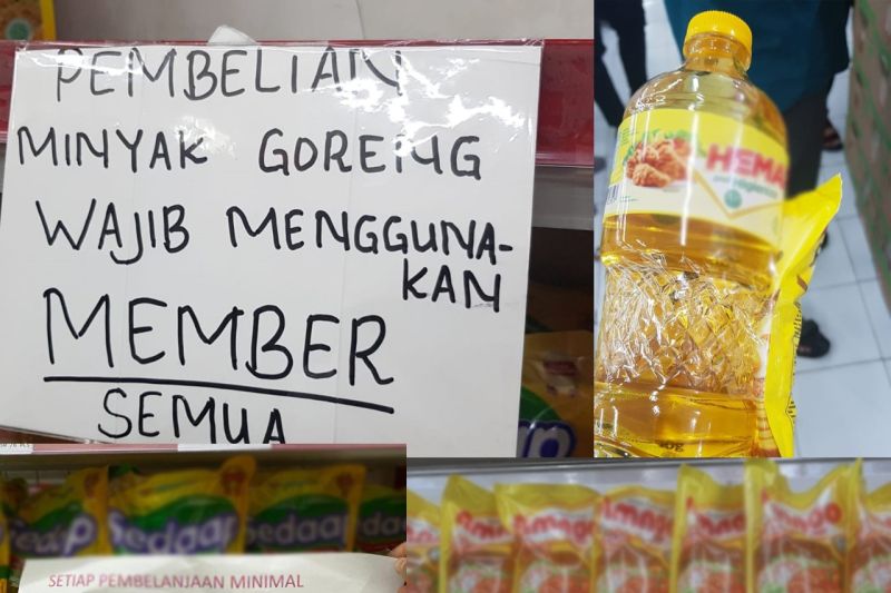 Temuan KPPU Surabaya di salah satu swalayan yang melakukan penjualan minyak goreng bersyarat (ANTARA/HO-KPPU Kanwil IV Surabaya)