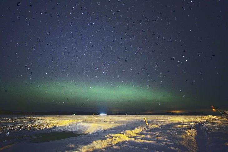 Penampakan auora di langit Inari, Finlandia. (Foto: instagram.com/choi139)