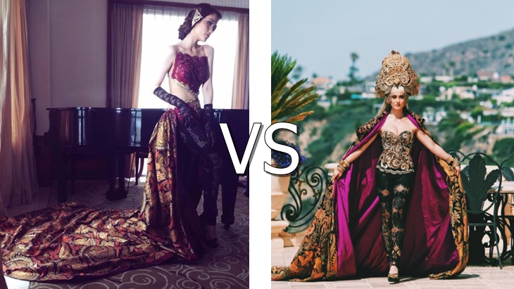 Sama-sama Kenakan Batik Anne Avantie, Cantik Mana? Cinta Laura atau Agnez Monica