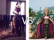 Sama-sama Kenakan Batik Anne Avantie, Cantik Mana? Cinta Laura atau Agnez Monica