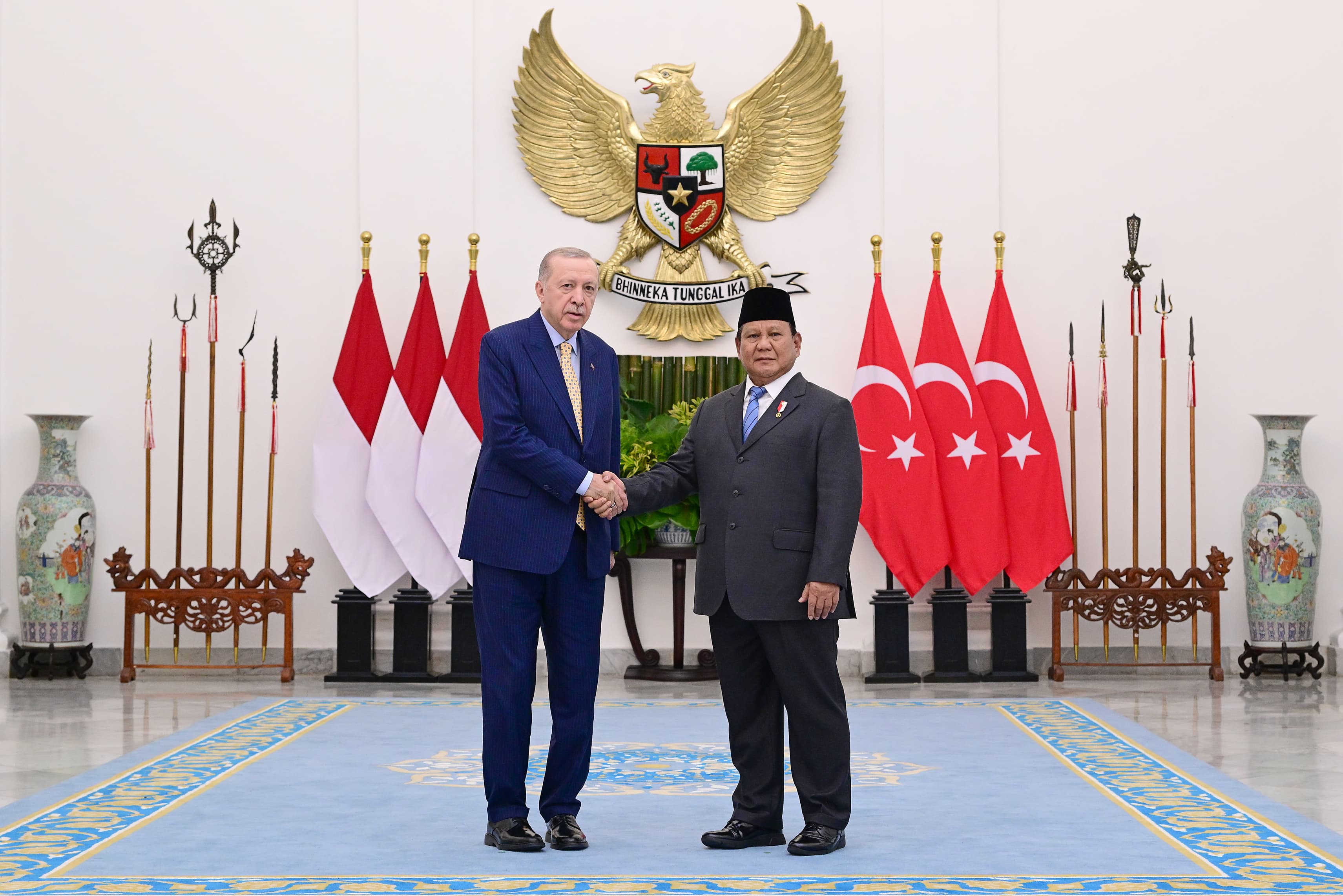 Pertemuan Bilateral Presiden Prabowo dengan Presiden Erdogan di Istana Bogor