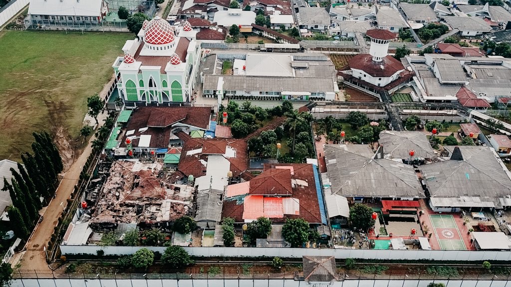 Titik lapas terbakar. (Foto: MP/ Rizky)