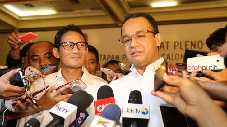 Pasangan Anies Baswedan-Sandiaga Uno (MP/Dery Ridwansah)