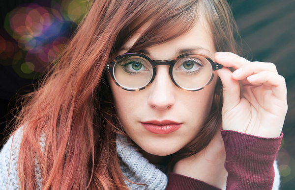 woman, glasses
