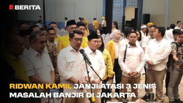 Ridwan Kamil Janji Atasi 3 Jenis Masalah Banjir di Jakarta