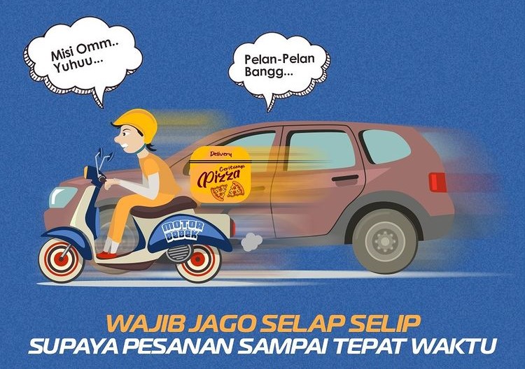 Ketangguhan Kurir Pizza Hadapi Amarah Konsumen Saat Pesanan Membludak