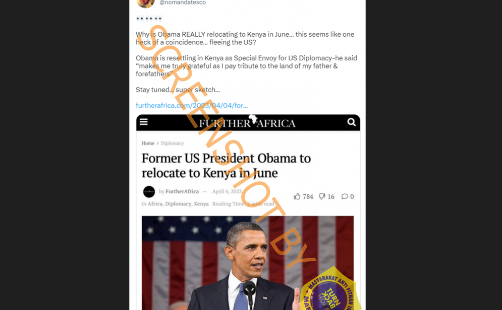  [HOAKS Atau FAKTA]: Obama Pindah Ke Kenya