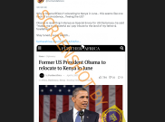  [HOAKS Atau FAKTA]: Obama Pindah Ke Kenya