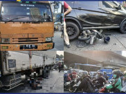 Truk Tronton Tabrak Motor dan Mobil di Slipi, 1 Orang Tewas