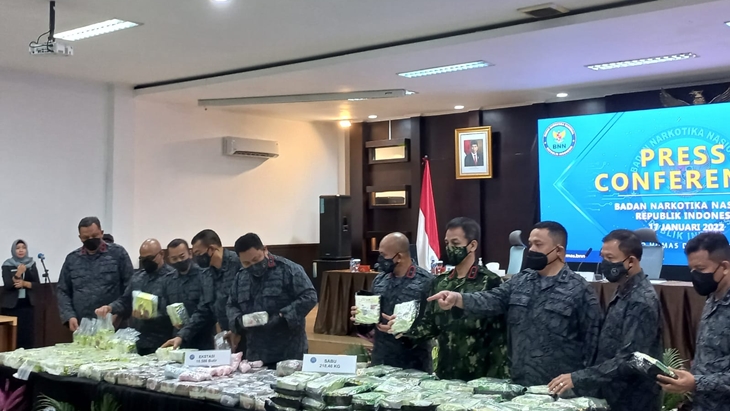 BNN Ungkap Kasus Peredaran Ratusan Kilogram Sabu dan Belasan Ribu Butir Ekstasi