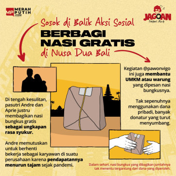 Sosok di Balik Aksi Sosial Berbagi Nasi Gratis di Nusa Dua Bali