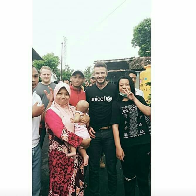 David Beckham saat di Semarang (Sumber/Instagram)