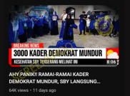 [HOAKS atau FAKTA] AHY Panik, Ribuan Kader Demokrat Mundur
