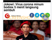 [HOAKS atau FAKTA]: Jokowi Sebut Virus Corona Sembuh Hanya Minum Bodrex