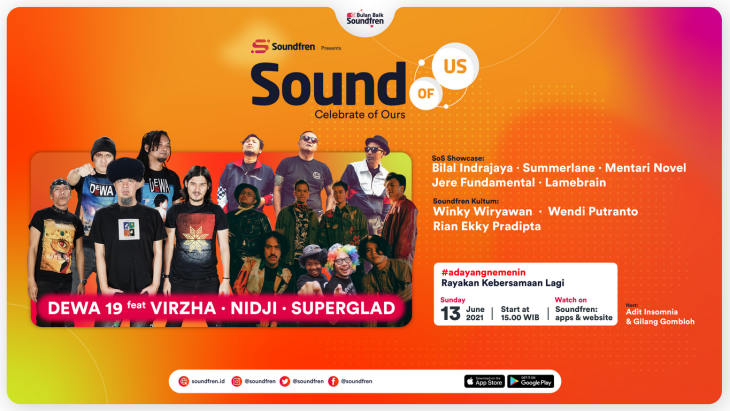 Festival ‘Sound of Us’ Dimeriahkan oleh Dewa 19, Nidji, hingga Superglad