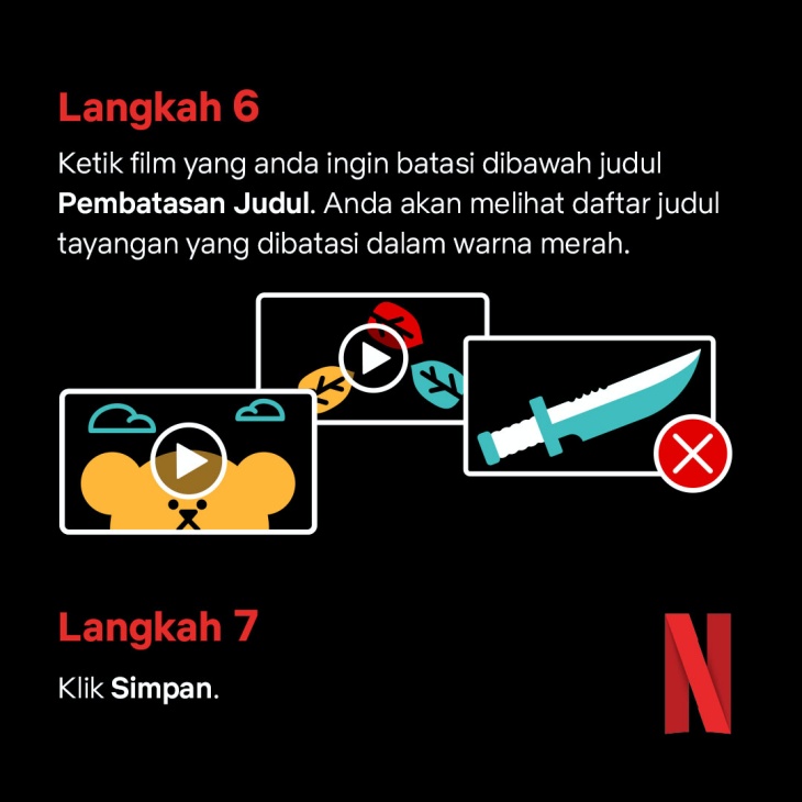 Netflix - Cara Memilih Rating Usia atau Membatasi Pilihan. (Foto Ist)
