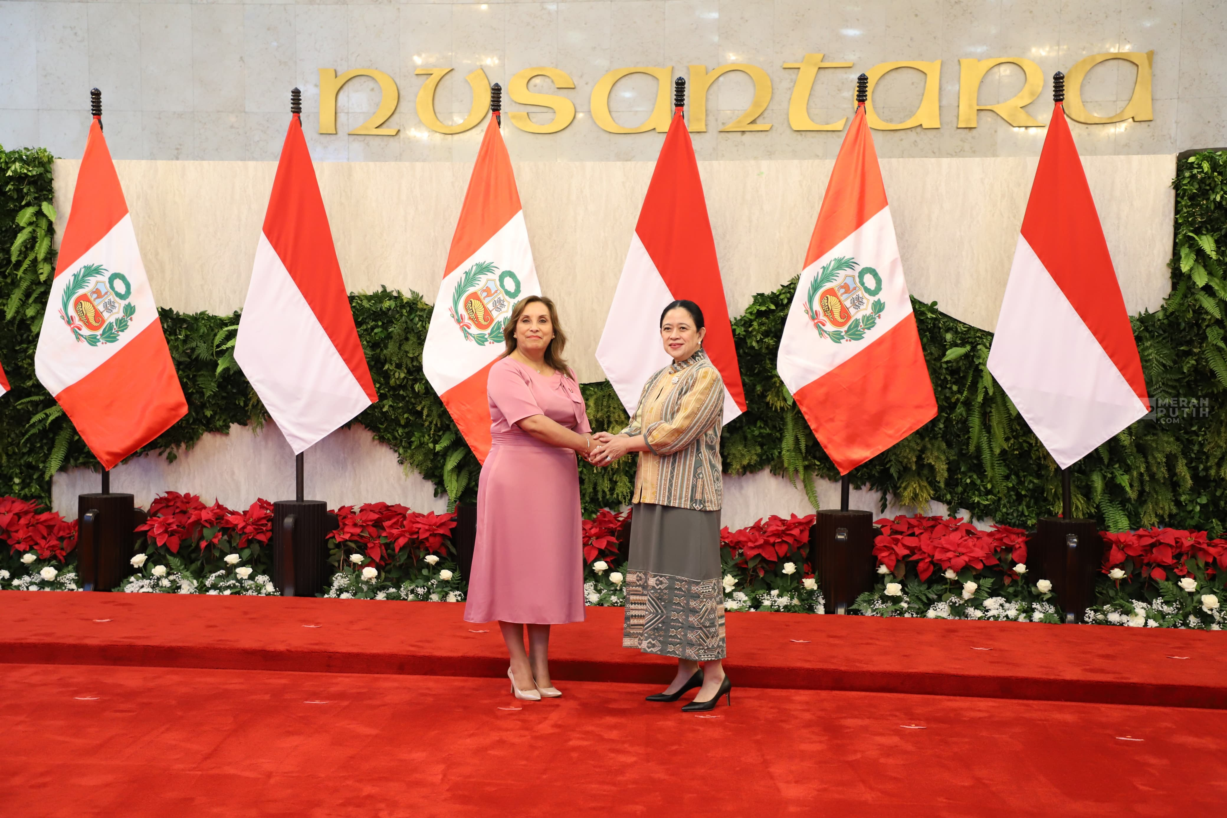 Momen Akrab Ketua DPR Puan Maharani Menjamu Presiden Peru Dina Ercilia Boluarte  
