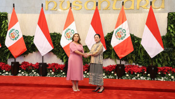 Momen Akrab Ketua DPR Puan Maharani Menjamu Presiden Peru Dina Ercilia Boluarte  