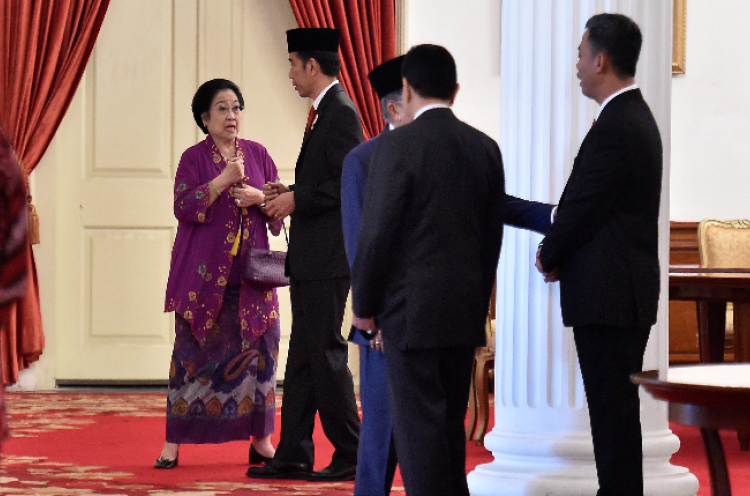 Presiden Jokowi dan Sejumlah Pejabat Tinggi Bertamu ke Rumah Megawati 