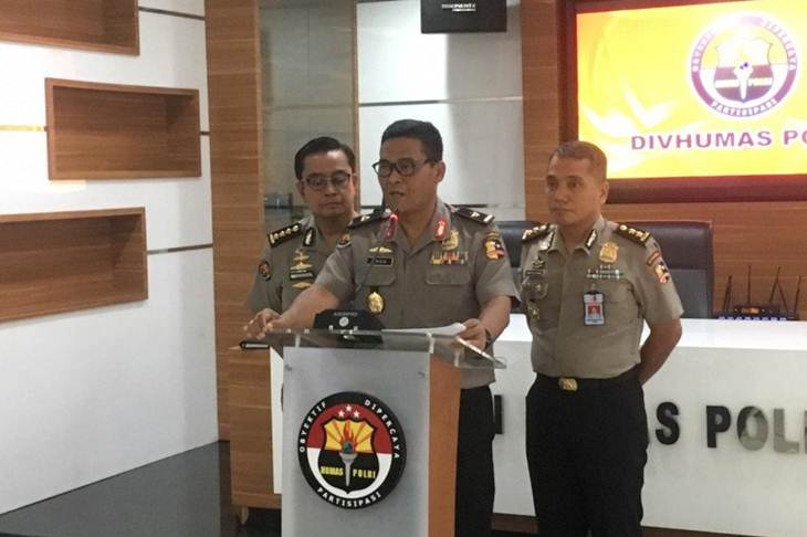 Kepala Biro Penerangan Masyarakat Polri Brigjen Pol Raden Prabowo Argo Yuwono (tengah). (ANTARA/HO-Polri)