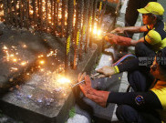 Pemprov DKI Jakarta Lakukan Pemotongan Tiang Monorel Mangkrak di Jalan HR Rasuna Said Kuningan 