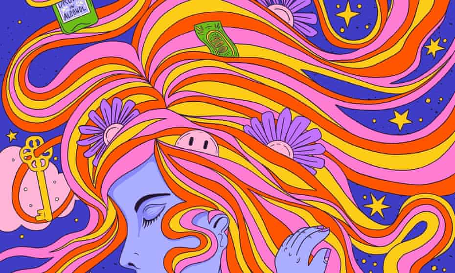 Ilustrasi psychedelic artwork. (Foto The GUardian)