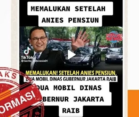 [HOAKS atau FAKTA]: Pasca Pensiun Mobil Dinas Anies Raib