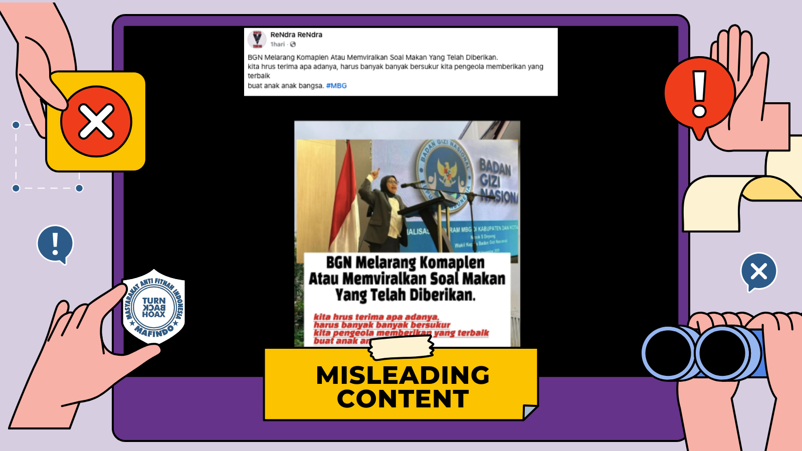 [HOAKS atau FAKTA]: BGN Ancam Siswa Tak Komplain dan Viralkan Rasa Makan Bergizi Gratis