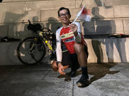 Pesepeda Indonesia Dzaki Wardana Sukses Taklukan Trans Am Bike Race