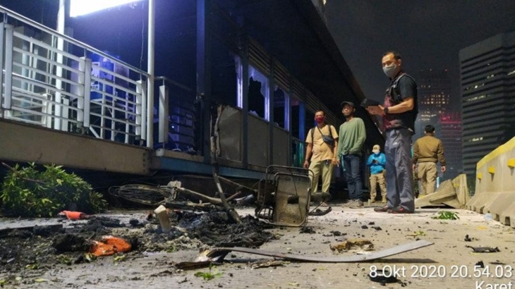 Aksi PA 212 Cs Tolak UU Cipta Kerja Sisakan 17,5 Ton Sampah