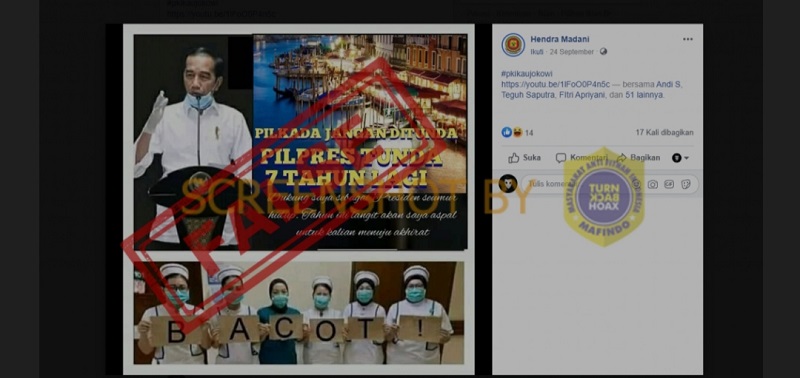 [HOAKS Atau FAKTA]: Pilkada Jalan Terus, Pilpres Bakal Ditunda 7 Tahun Lagi